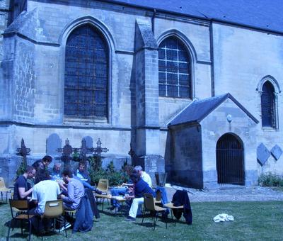 Repas au soleil entre deux concerts...